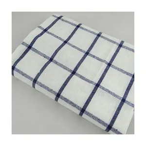 Blue Checked White Embroidered Golf Glass Window Dish Microfiber Kitchen Anti-grease Rags High Absorbent 100% Cotton Dish Towels