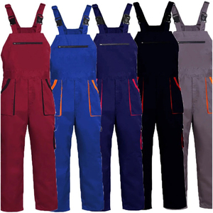 Combinaisons de travail en coton pour hommes, bretelles réglables, résistance à l'abrasion, combinaisons multicolores, uniforme - Product Image 1