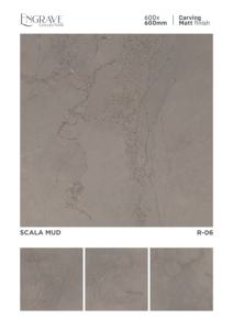 Azulejos de porcelana mate tallados de 24x24, ideales para conceptos de suelos texturizados que requieren un tono tranquilo y consistencia estructural. - Product Image 5