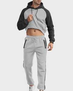 Unisex Tracksuit Hooded Full Sleeve Regular Fit Casual Wear Solid Color Breathable Polyester/Cotton Winter Style Elastic Waist - Product Image 5