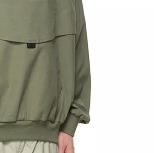 Sudadera con Capucha de Algodón Lavado de Gran Tamaño para Hombre, Manga Corta, Estilo Urbano, Proveedor de Ropa, Sudadera Personalizada OEM - Product Image 4