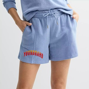 Acid Wash Vintage 100% Cotton Fleece Breathable Eco-Friendly Drawstring Closure Workout Training Shorts for Men Women Wholesale - Product Image 1
