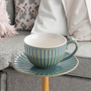 Modern Luxury <b>Tea</b> <b>Set</b> With Silver Detailing Premium <b>Tea</b> Cups Stylish Teapot Decorative Serving Tray <b>Sugar</b> Pot Milk Jug - Product Image 3