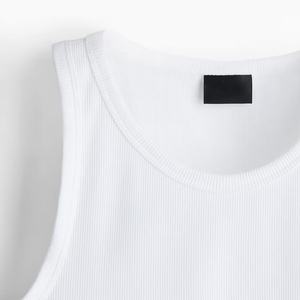 Débardeur blanc sans manches pour homme, col rond, en coton tricoté uni, vêtement décontracté - Product Image 3