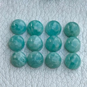 Calibrated 9mm Natural Amazonite Smooth Round Cabochon High Grade Loose Gemstone Handmade for Jewelry Making at Wholesale Price - Product Image 1