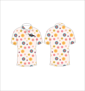 Camisa Polo con Estampado Floral Color Durazno para Hombre, Manga Corta, Transpirable, Poliéster, Informal, para Verano, Corte Regular - Product Image 5