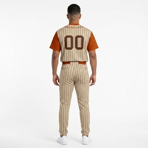 Custom Colors Plus Size Adults Summer Men's Baseball Uniform <b>Set</b> High Quality Moisture-Wicking Eco-Friendly Breathable Quick Dry - Product Image 2
