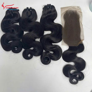 Articles les plus vendus Cheveux humains vietnamiens 100% naturels, soyeux et lisses, mèches de cheveux bruts, vague corporelle, extensions de cheveux, couleur noire - Product Image 5
