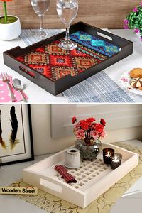 Colorful Printed Design Handmade New Stylish Tray Leading Manufacturer & Exporter of High Quality Serving Tray <b>Platters</b> - Product Image 6