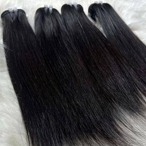 Paquetes de doble estirado Qhair, cabello crudo vietnamita de alta calidad, cabello humano liso y sedoso de hueso negro recto sin procesar - Product Image 6