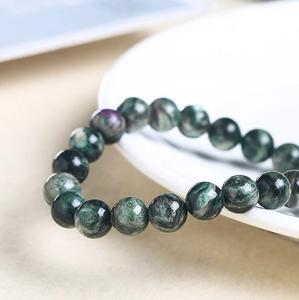 Natural Moss Agate <b>Bracelet</b> Green Dendritic Agate <b>Beaded</b> <b>Bracelet</b> For Healing Reiki Energy Jewelry Wholesale 8mm - Product Image 6
