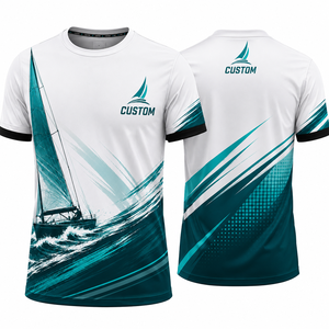 Maillot de Voile Personnalisé à Séchage Rapide, T-shirt de Performance par Sublimation, Col Rond Respirant, Vêtements de Sport, Fabricant d'Uniformes d'Équipe - Product Image 2