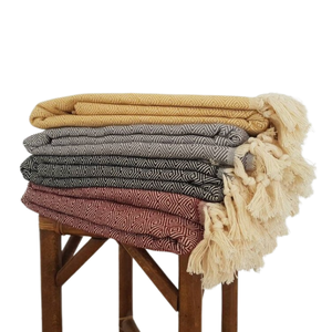 Manta de Algodón Turca con Borlas, Estilo Vintage, Manta para Cama, Fabricante OEM, Venta al Por Mayor - Product Image 4