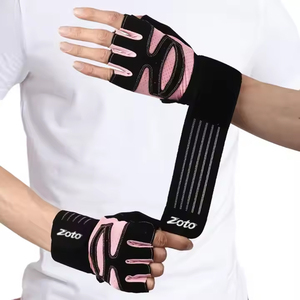 Gants de sport en cuir demi-doigts ventilés antidérapants à prix d'usine en gros pour le cross-training, la musculation, les soulevés de terre, le golf - Product Image 6
