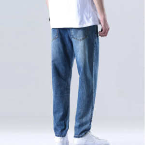 กางเกงยีนส์เดนิมทรงตรงสำหรับผู้ชาย ขายดี ระบายอากาศได้ดี ทรงปกติ ขายดีที่สุดสำหรับเด็กผู้ชาย - Product Image 3