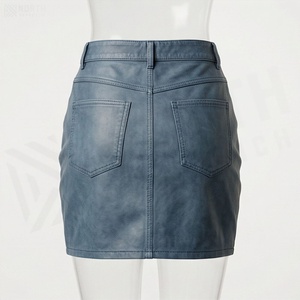 Jupe crayon en jean taille haute pour femme avec poche, style décontracté, à porter toute l'année - Product Image 2