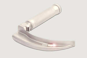 Laryngoscope Macintosh en acier chromé |   Ensemble de laryngoscopes pédiatriques et adultes à fibres optiques |   Manche à 7 lames SurgiRight CE - Product Image 5