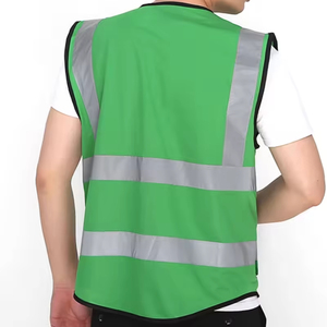 เสื้อกั๊กนิรภัยแบบมีซิปสีส้มสะท้อนแสงสำหรับงานจัดสวน พร้อมแถบสะท้อนแสง ซิปแบบปลดเร็ว โลโก้แบบรีดร้อน สั่งซื้อจำนวนมาก - Product Image 2