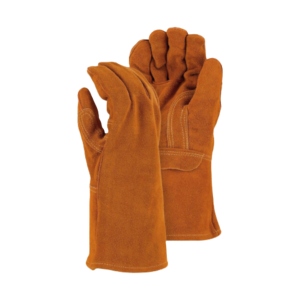 High Quality Premium Cowhide Split Leather Welding Gloves Industrial Safety Spark Heat <b>Fire</b> Proof Anti-Cut Hand Protection - Product Image 5