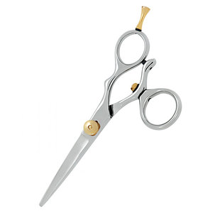 Professional Salon Hair Cutting Scissors Silver Color Gold Adjustment Screw Premium Stainless Steel Sharp <b>Blade</b> Medium Handle - Product Image 5