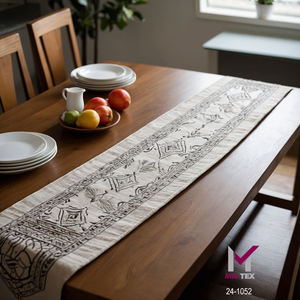 Premium Cotton <b>Table</b> Runner Plain Weave with <b>Rustic</b> Décor Print for <b>Farmhouse</b> <b>Dining</b> Weddings and Seasonal Gatherings - Product Image 1