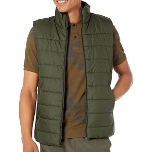 Gilet matelassé sans manches coupe-vent en toile avec col montant et logo frontal pour homme, modèle 2026 Premium OEM personnalisé pour l'hiver et l'extérieur - Product Image 4