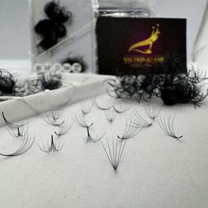 Cashmere Loose Base <b>Lash</b> Extensions Promade 6D 0.07 13mm Narrow Pointy Base Loose Handmade Volume Fans Bulk Manufacturer OEM - Product Image 1