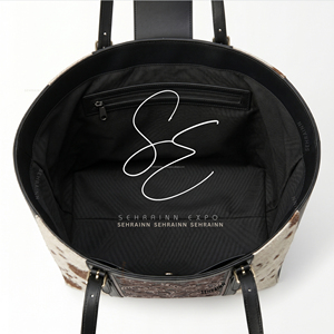 Sac fourre-tout en cuir de vachette western, sac à bandoulière en cuir repoussé avec poils, sac à main de cowgirl pour femme, grand sac de transport pour le bureau - Product Image 5