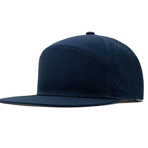Unisex 6-Panel Snapback <b>Cap</b> Solid Color Mesh Breathable Adjustable Flat Brim Baseball Hat for Adults Casual Spring Summer Wear - Product Image 4
