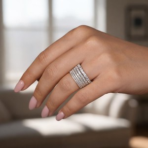 Bague de promesse minimaliste en diamant, argent sterling 925, or massif 10K 14K 18K, diamant rond de laboratoire de 1,70 mm, alliance éternelle complète - Product Image 5