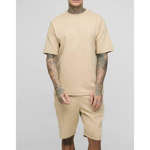 Nouveauté été, ensemble décontracté pour homme, respirant, short et t-shirt à manches courtes, ensemble uni, vêtements pour homme, ensemble deux pièces, streetwear - Product Image 3