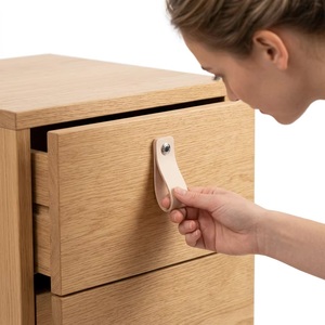 European Luxury Modern Leather Metal Drawer <b>Door</b> Cabinet Dresser Knobs <b>Pull</b> <b>Handle</b> School Wardrobe Kitchen Bathroom [HBRMW 251] - Product Image 2