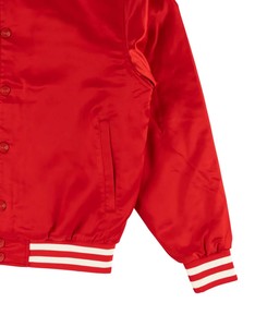 Veste bomber en satin Varsity Letterman à manches longues, personnalisable pour homme, pour le sport et l'université - Product Image 2