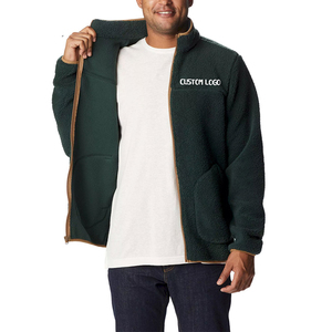 Veste en polaire vert foncé pour homme ELEGANT CORPORATION, col montant, fermeture éclair, poches avant, vêtement d'hiver décontracté, respirant - Product Image 4