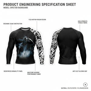 Nuevo Rashguard de Compresión BJJ con Diseño Sublimado, Transpirable, de Secado Rápido, para Todas las Temporadas, a Precio Económico - Product Image 2