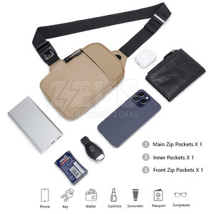 Sac bandoulière de haute qualité avec fermeture éclair pour transporter vos essentiels quotidiens en toute sécurité, prix de gros - Product Image 2