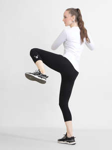 Leggings Capri Taille Haute Extensibles – Pantalon Court Décontracté pour Yoga, Entraînement, Course à Pied, Fitness – Grandes Tailles – Vêtements de Sport Écoresponsables - Product Image 2