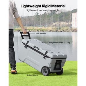 Frigo portatile con ruote da 25L in LLDPE resistente, con materiale rigido isolante e portabicchieri - Product Image 4