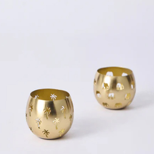 Recipiente para Velas GOLDEN HOUR, de Aluminio Fundido y Chapado en Oro - Product Image 4