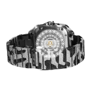 Montre-bracelet de luxe pour homme, étanche 10 bars, couleur argent, avec boîtier en moissanite, affichage analogique, mouvement à quartz, fermoir déployant - Product Image 4