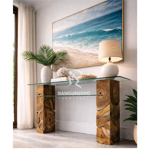 Mesa de Consola Moderna y Duradera BANGUNJOYO BJ 197 con Madera Sólida, Diseño Minimalista Hecho a Mano y Ecológico para Sala de Estar - Product Image 3