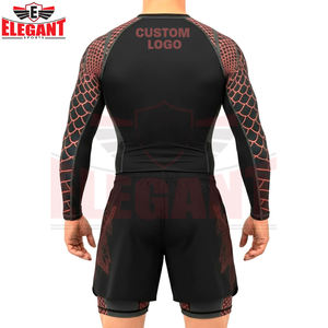 Ensemble Rash Guard et Short de Compression BJJ Respirant Écologique Séchage Rapide Double Couche Vêtements de Sport pour Entraînement MMA - Product Image 2