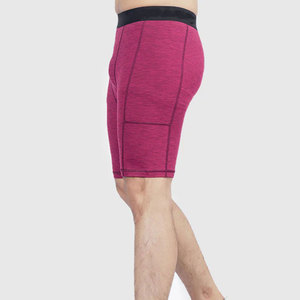 <b>Men</b> <b>Compression</b> <b>Shorts</b> Mid Waist Elastic Quick Dry Panelled Sporty Bermuda Length Spandex Nylon Solid Color - Product Image 5