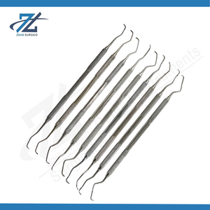 Kit d'instruments dentaires professionnels Gracey Curette avec logo personnalisé, détartreurs en acier inoxydable pour thérapie parodontale, élimination de la plaque dentaire manuelle, certifié CE - Product Image 2