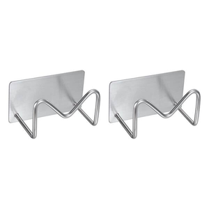ที่วางฟองน้ำติดผนังแบบไม่พับได้ สแตนเลสสตีล ที่เก็บของในครัวอเนกประสงค์ - Product Image 1