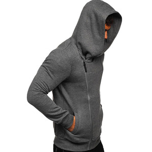 Sweat à capuche zippé pour homme, style nouveau, poids lourd, pour tenue décontractée et sportive, en molleton de coton épais uni, sur mesure - Product Image 2