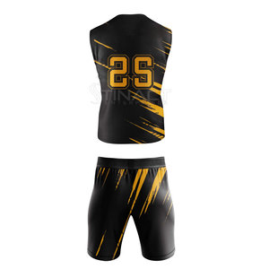 Uniforme 7v7 de haute qualité en tissu polyester respirant, avec couleur et logo personnalisables disponibles - Product Image 3