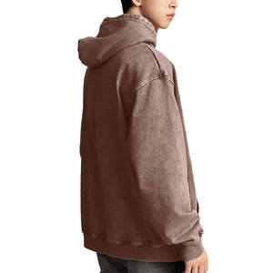 Sweat-shirts d'hiver pour hommes, personnalisés, imprimés, épais, délavés, de haute qualité, 100 % coton, écologiques, design rétro vieilli, vente en gros - Product Image 3