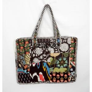 Handmade Classy Laptop Bag 100% Cotton Hand Block Print <b>Quilted</b> Zipper Closure Large Eco-Friendly Bag - Product Image 4
