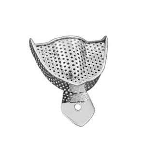Plateau d'empreinte dentaire Premium avec bordure U2, en acier inoxydable, taille supérieure L, réutilisable, autoclavable, sans perforation - Product Image 5